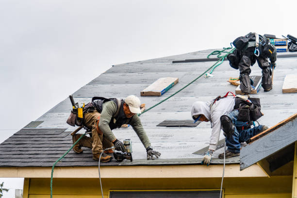Professional Gutter Installation technician working in Santa, ID
